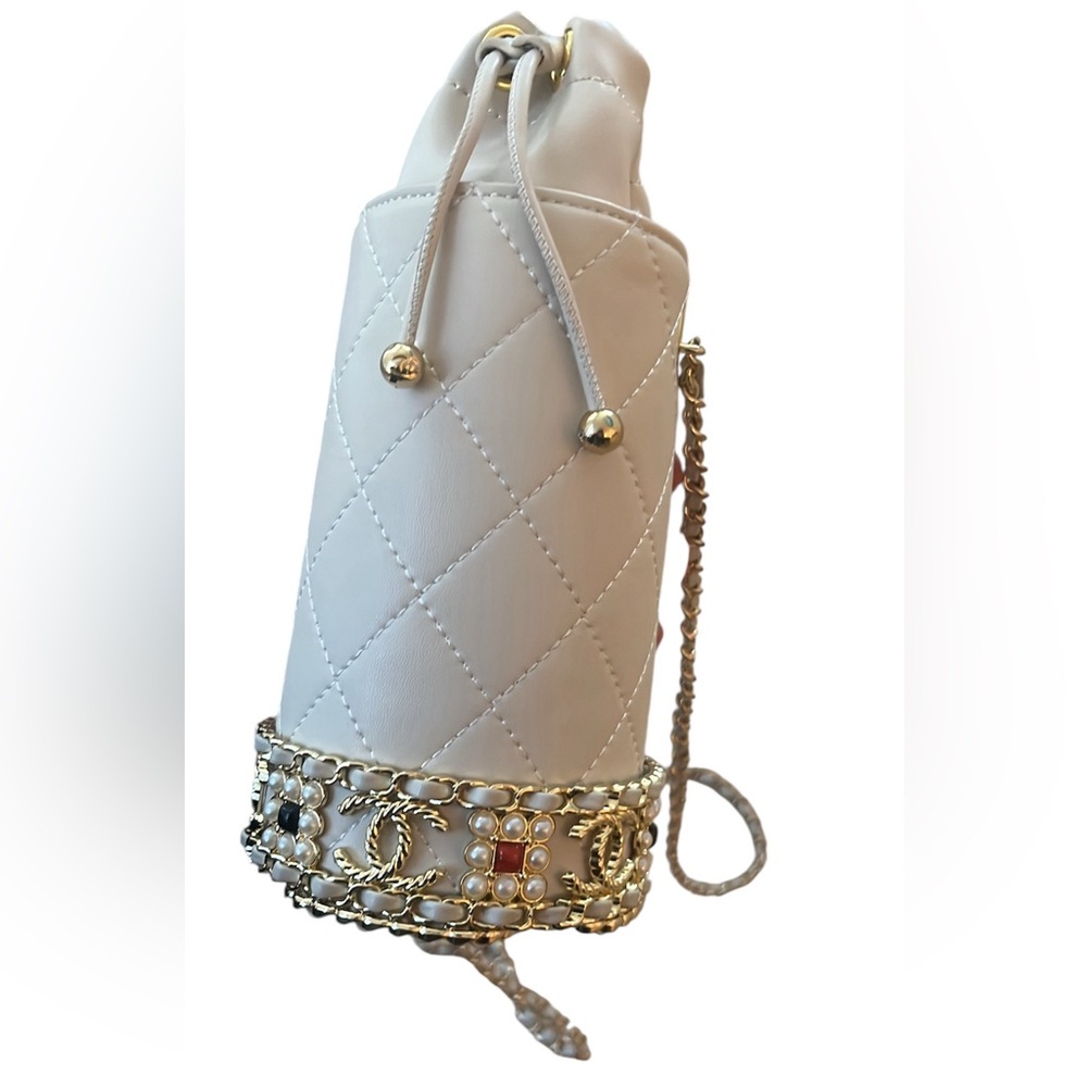 Cute CC water bottle leather crossbody